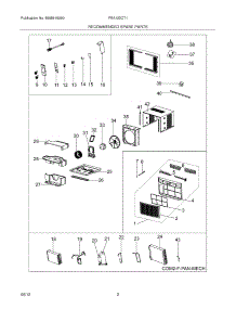 03 - Recommended Spare Parts parts for Frigidaire Air Conditioner FRA122CT113 / from AppliancePartsPros.com