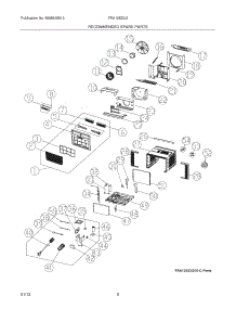 03 - Recommended Spare Parts parts for Frigidaire Air Conditioner FRA12EZU212 / from AppliancePartsPros.com