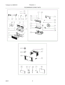03 - Recommended Spare Parts parts for Frigidaire Air Conditioner FRA064VU111 / from AppliancePartsPros.com