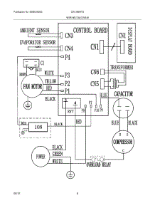 04 - Wiring Diagram parts for Frigidaire Air Conditioner CRA186MT217 / from AppliancePartsPros.com