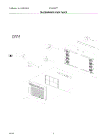 03 - Recommended Spare Parts parts for Frigidaire Air Conditioner CRA052XT738 / from AppliancePartsPros.com