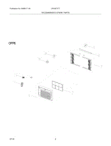 03 - Recommended Spare Parts parts for Frigidaire Air Conditioner LRA057XT713 from AppliancePartsPros.com