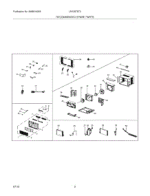 03 - Recommended Spare Parts parts for Frigidaire Air Conditioner LRA257ST218 / from AppliancePartsPros.com