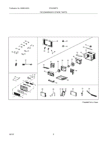 03 - Recommended Spare Parts parts for Frigidaire Air Conditioner CRA256ST218 / from AppliancePartsPros.com