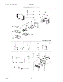 03 - Recommended Spare Parts parts for Frigidaire Air Conditioner LRA107CV117 from AppliancePartsPros.com