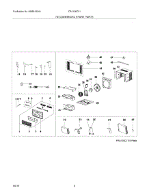 03 - Recommended Spare Parts parts for Frigidaire Air Conditioner CRA106CV116 from AppliancePartsPros.com