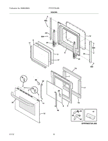 09 - Doors parts for Frigidaire Oven FFET2725LSB / from AppliancePartsPros.com