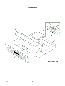 03 - Control Panel parts for Frigidaire Oven FFET3025LSB / from AppliancePartsPros.com