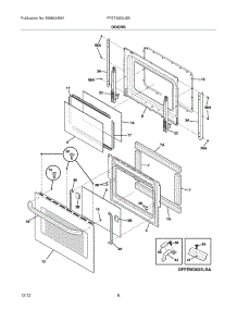 09 - Doors parts for Frigidaire Oven FFET3025LSB / from AppliancePartsPros.com