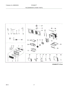 03 - Recommended Spare Parts parts for Frigidaire Air Conditioner CRA083AT711 / from AppliancePartsPros.com