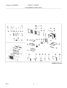 03 - Recommended Spare Parts parts for Frigidaire Air Conditioner FAA085T7A11 from AppliancePartsPros.com