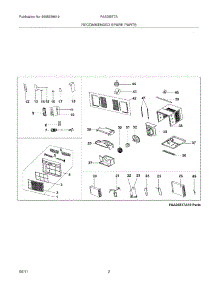 03 - Recommended Spare Parts parts for Frigidaire Air Conditioner FAA055T7A10 / from AppliancePartsPros.com