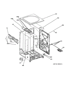 04 - Cabinet & Top Panel parts for Ge Dryer GFDN110GD0WW / from AppliancePartsPros.com