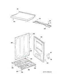 03 - Cabinet & Top Panel parts for Ge Dryer GTDX180GD0WW / from AppliancePartsPros.com