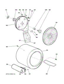 04 - Drum parts for Ge Dryer GRDN510GM2WS / from AppliancePartsPros.com