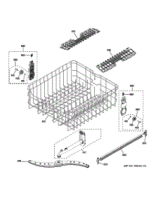 03 - Upper Rack Assembly parts for Ge Dishwasher GDF540HGD0BB / from AppliancePartsPros.com