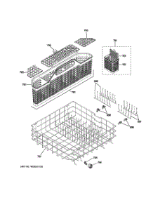 04 - Lower Rack Assembly parts for Ge Dishwasher GLD5766V00SS / from AppliancePartsPros.com