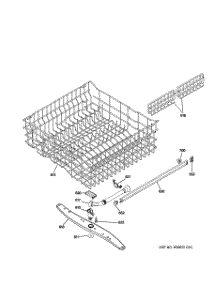 03 - Upper Rack Assembly parts for Ge Dishwasher GLD5660V00SS / from AppliancePartsPros.com