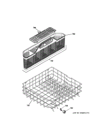 04 - Lower Rack Assembly parts for Ge Dishwasher GLD4644V00SA / from AppliancePartsPros.com