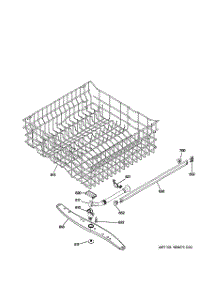 03 - Upper Rack Assembly parts for Ge Dishwasher GLD2800V00WW / from AppliancePartsPros.com