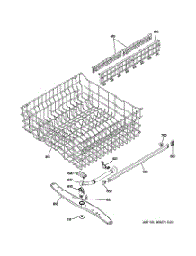 03 - Upper Rack Assembly parts for Ge Dishwasher GLD5808V00WW / from AppliancePartsPros.com