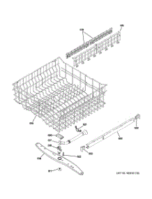 03 - Upper Rack Assembly parts for Ge Dishwasher CDWT280V00SS / from AppliancePartsPros.com