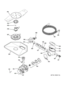 05 - Motor-Pump Mechanism parts for Ge Dishwasher GDWF160V00SS / from AppliancePartsPros.com