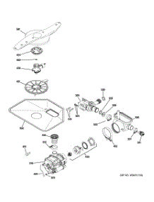 05 - Motor-Pump Mechanism parts for Ge Dishwasher GLC5604V00WW / from AppliancePartsPros.com