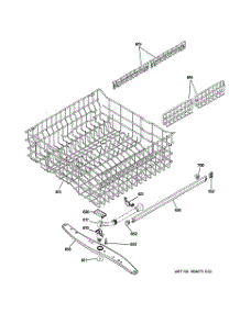 03 - Upper Rack Assembly parts for Ge Dishwasher GLC5604V00BB / from AppliancePartsPros.com