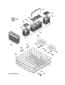 04 - Lower Rack Assembly parts for Ge Dishwasher ZBD8920D00SS / from AppliancePartsPros.com