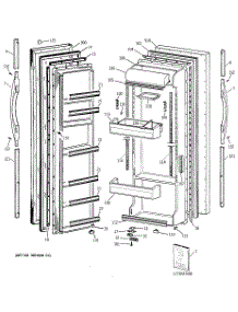 04 - Lower Rack Assembly parts for Ge Dishwasher ZBD6900D00II / from AppliancePartsPros.com