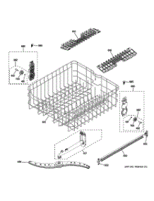 03 - Upper Rack Assembly parts for Ge Dishwasher GDF510PSD0SS / from AppliancePartsPros.com