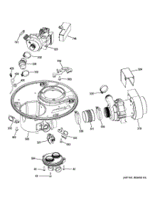 06 - Sump & Motor Mechanism parts for Ge Dishwasher GDF540HSD0SS / from AppliancePartsPros.com