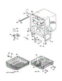 02 - Body Parts parts for Ge Dishwasher GSD1300N35WW / from AppliancePartsPros.com