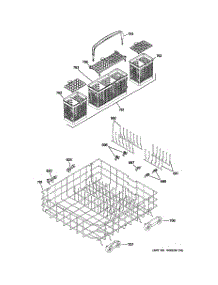 04 - Lower Rack Assembly parts for Ge Dishwasher PDWT380V50SS / from AppliancePartsPros.com