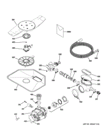 05 - Motor-Pump Mechanism parts for Ge Dishwasher PDWT502V50II / from AppliancePartsPros.com