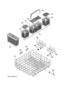 04 - Lower Rack Assembly parts for Ge Dishwasher PDWT585V50SS / from AppliancePartsPros.com