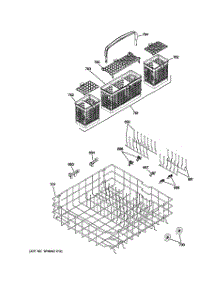 04 - Lower Rack Assembly parts for Ge Dishwasher CDWT980V50SS / from AppliancePartsPros.com