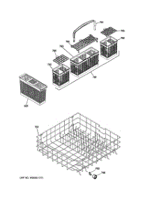 04 - Lower Rack Assembly parts for Ge Dishwasher PDWT580V50SS / from AppliancePartsPros.com