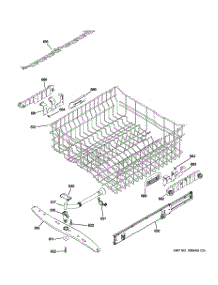 03 - Upper Rack Assembly parts for Ge Dishwasher GHDT168V50SS / from AppliancePartsPros.com
