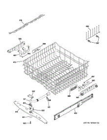 03 - Upper Rack Assembly parts for Ge Dishwasher PDWT500V50BB / from AppliancePartsPros.com