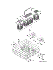 04 - Lower Rack Assembly parts for Ge Dishwasher PDWT300V50WW / from AppliancePartsPros.com