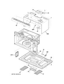 03 - Oven Cavity Parts parts for Ge Microwave JVM2010DS1WW / from AppliancePartsPros.com