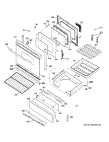 04 - Door & Drawer Parts parts for Ge Range P2B930DET2BB / from AppliancePartsPros.com