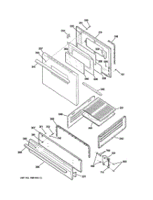 04 - Door & Drawer Parts parts for Ge Range AGBS300PJ2WW / from AppliancePartsPros.com