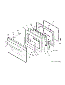 04 - Door parts for Ge Range JDP42ST1SS / from AppliancePartsPros.com