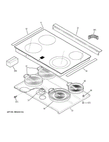 02 - Cooktop parts for Ge Range JDP42DT1BB / from AppliancePartsPros.com