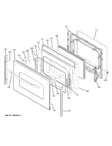 06 - Lower Door parts for Ge Range JCB850ST1SS / from AppliancePartsPros.com