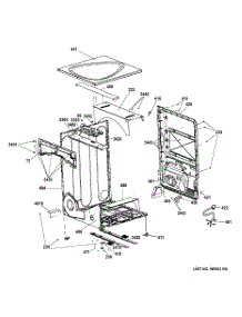 04 - Cabinet & Top Panel parts for Ge Dryer PFDN445GL2MG / from AppliancePartsPros.com