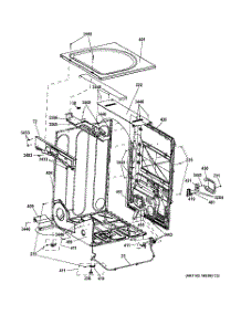 04 - Cabinet & Top Panel parts for Ge Dryer GFDS350EL1WW / from AppliancePartsPros.com